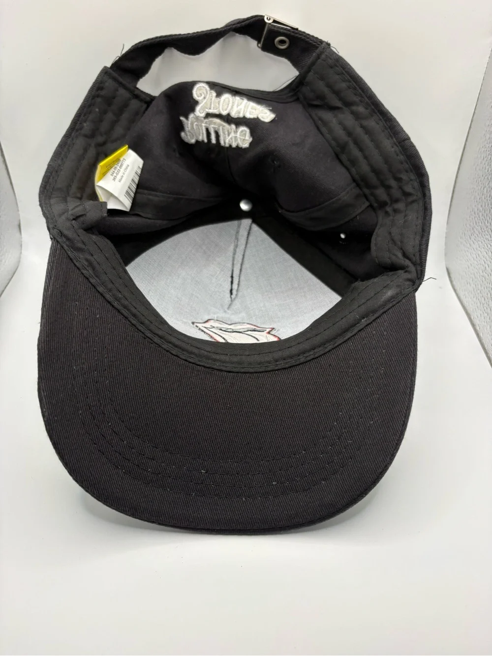 Rolling Stones Tongue Logo Black Strapback Hat OSFM